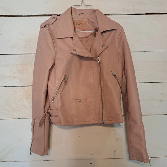 Blank NYC Jackets & Blazers - Blank NYC Faux Leather Pink Jacket. Size Medium